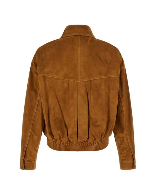 Versace Brown Medusa Suede Jacket for men