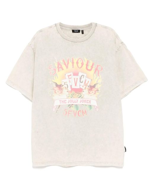 FIVE CM T-Shirt Mit Grafischem Print in White für Herren