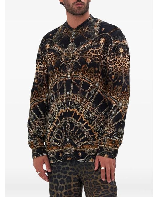 Camicia Masked Moonlight di Camilla in Black da Uomo