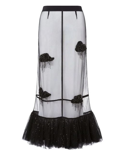 Gonna Con Ruches di Moschino in Gray
