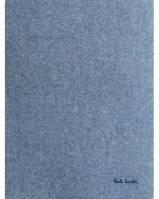 Paul Smith Blue Checked Scarf for men