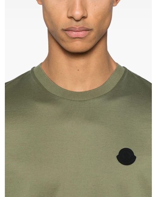 Moncler メンズ グリーン ロゴ Tシャツ 【公式通販】