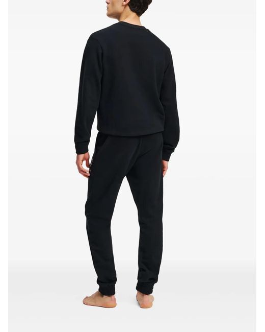 Karl Lagerfeld Black Elasticated-Cuff Track Pants for men