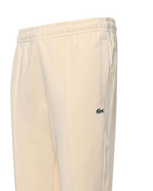 Lacoste Natural Logo-Patch Piped Track Pants for men