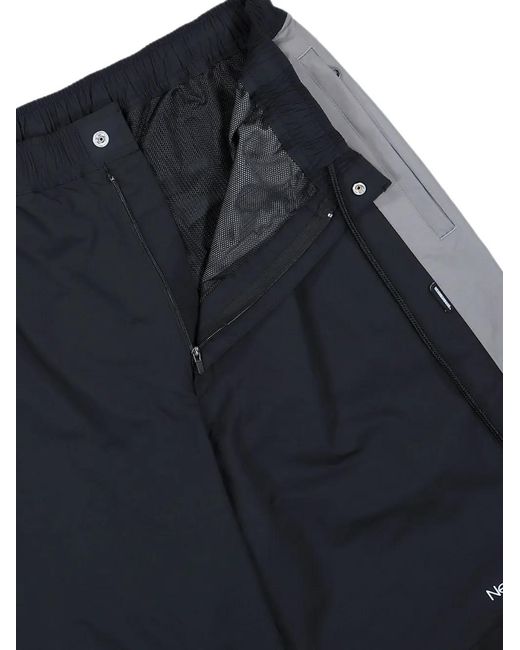 Neighborhood Blue Colour-Blocking Panelled Track Pants for men