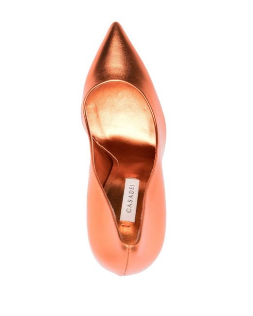 Zapatos Blade Flash con tacón de 130mm Casadei de color Orange