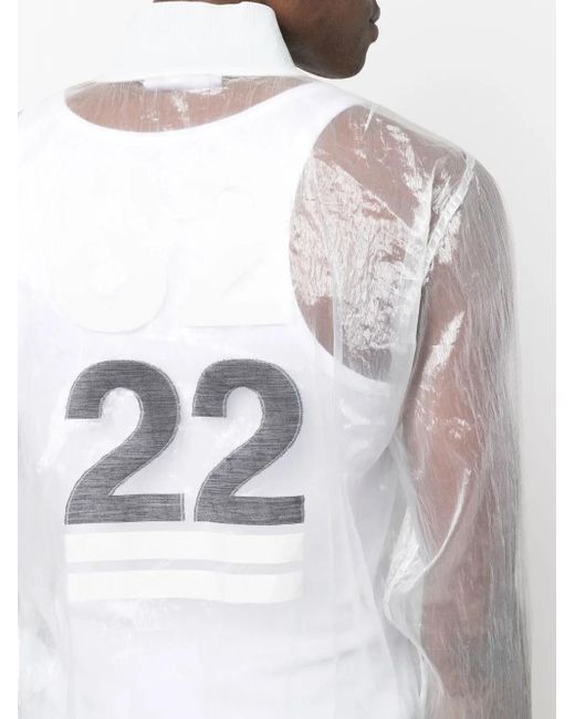 Stone Island White Lightweight Sheer Bomber Jacket for men