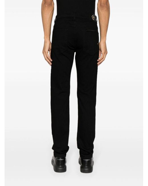 Versace Halbhohe Slim-Fit-Jeans in Black für Herren
