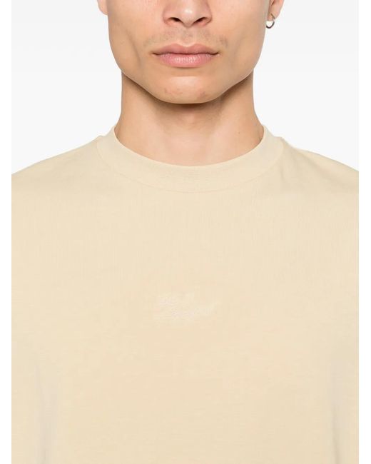 Karl Lagerfeld Natural Logo-Detail Crew Neck T-Shirt for men