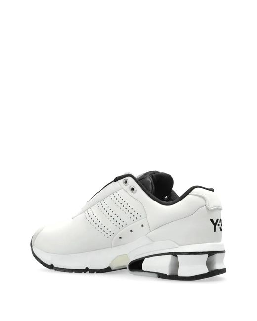 Y-3 White Perforated Sneakers