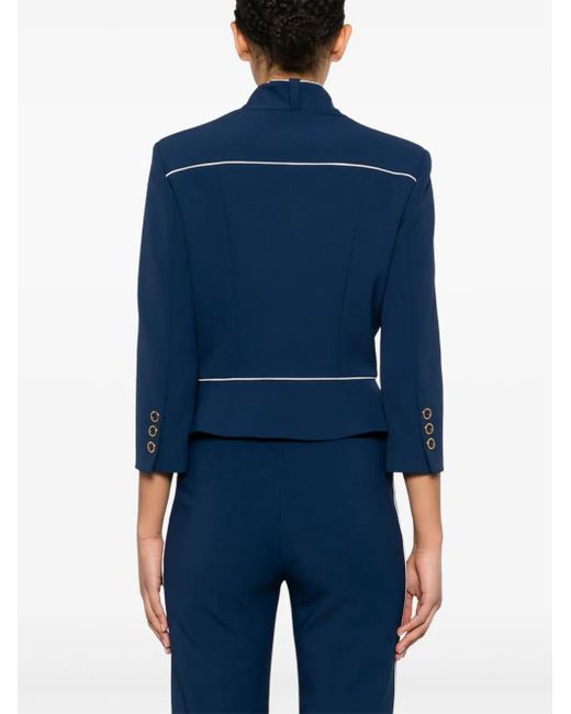 Elisabetta Franchi スカーフディテール ジャケット Blue