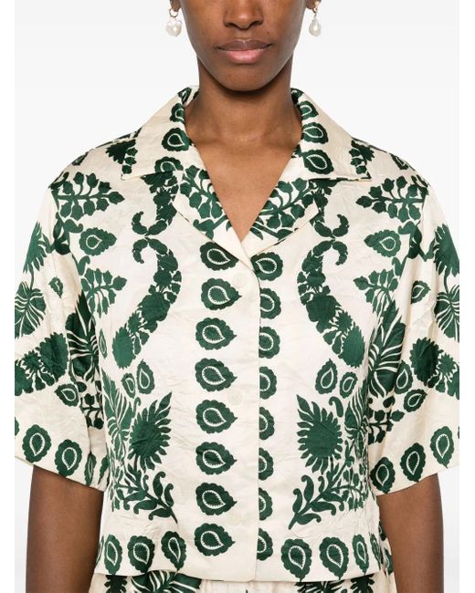Sandro Green Hemd Mit Blumen-Print