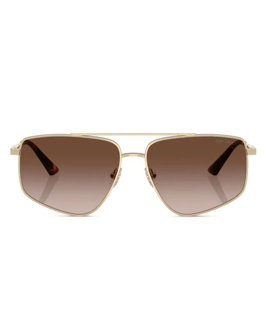 Jimmy Choo Brown Square-Frame Sunglasses