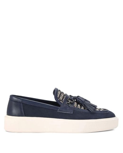 Kurt Geiger Blue Milbank Tasselled Loafers for men