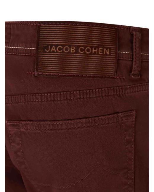 Jacob Cohen Purple Logo-Embroidered Jeans for men