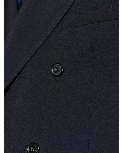 Paul Smith Blue Double-Breasted Wool-Blend Suit for men
