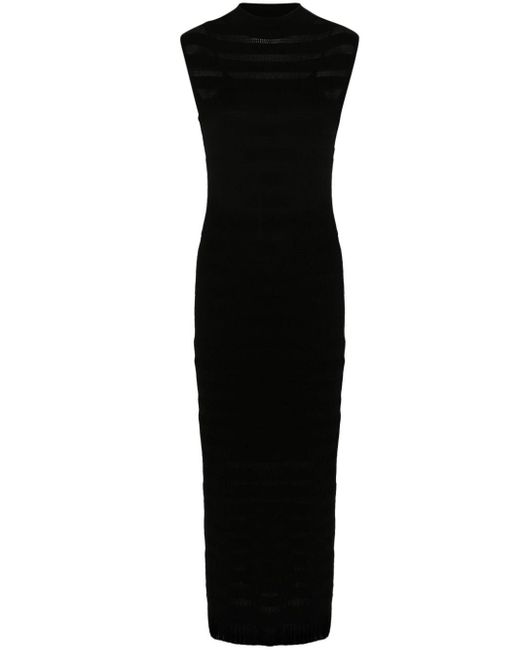 Robe en maille à coupe longue Claudie Pierlot en coloris Black