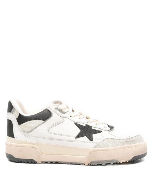 Golden Goose Deluxe Brand Natural Forty2 Leather Upper Heel And Spur Suede Toe Rubber Star for men