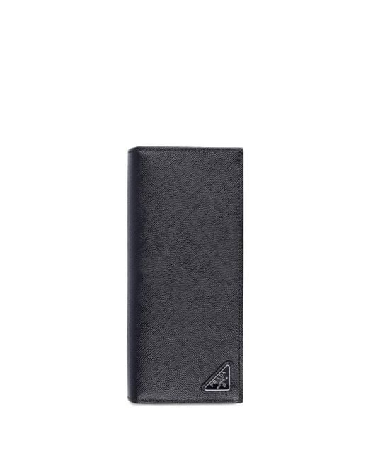 Prada Black Saffiano Leather Continental Wallet for men