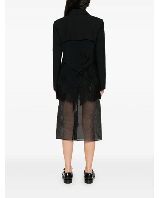 Semicouture レーストリム ジャケット Black