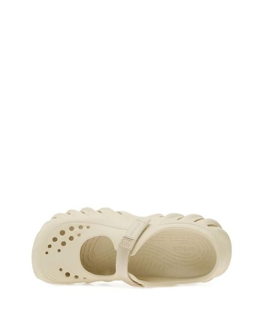 CROCSTM White Echo Perforated Touch-Strap Slip-Ons