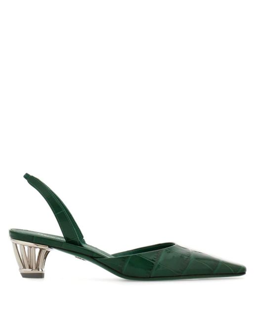 Zapatos con tacón de 40 mm Ferragamo de color Green