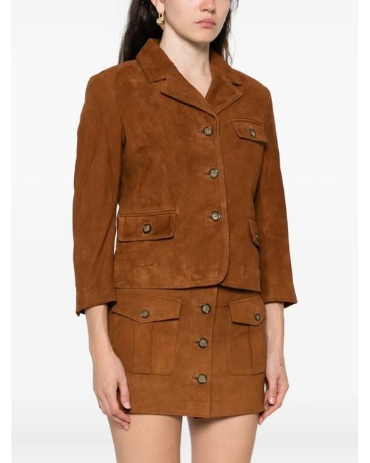 THE GARMENT Brown Suede Pocket Jacket