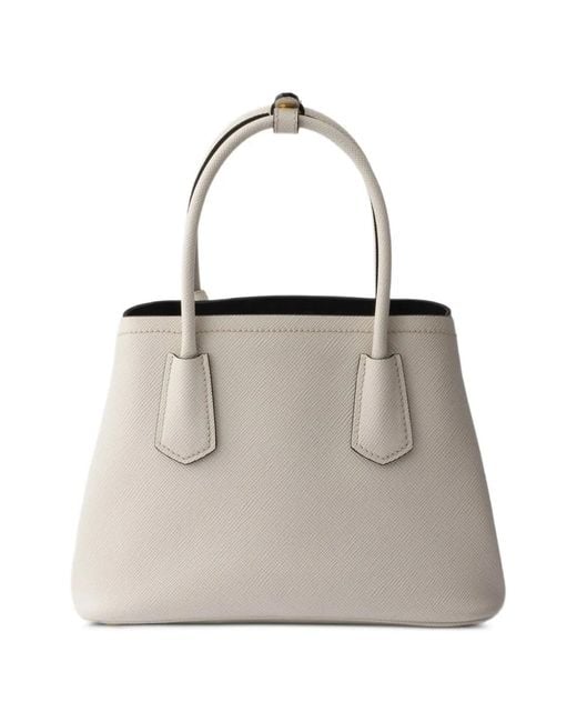 Borsa Double Piccola di Prada in White