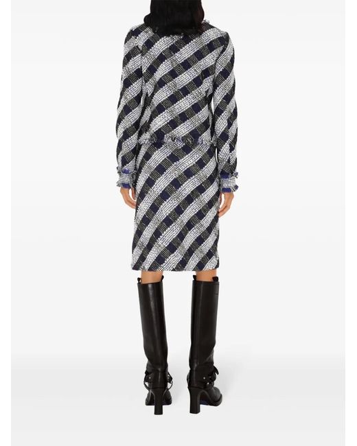 Burberry Gray Check Tweed Skirt