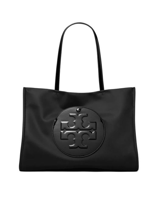 Tory Burch Black Small Ella Patent Tote