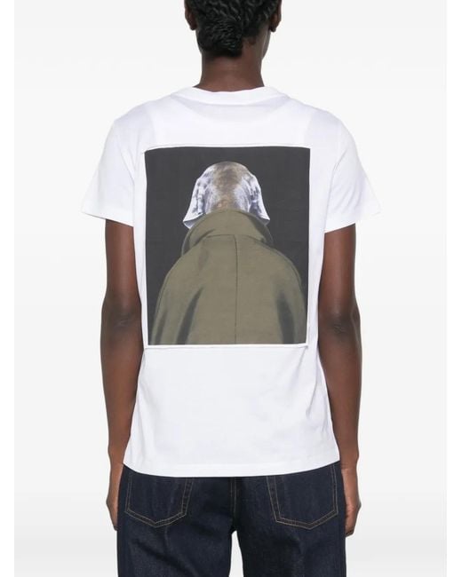 Max Mara White Calca Print-Detail Short-Sleeve T-Shirt