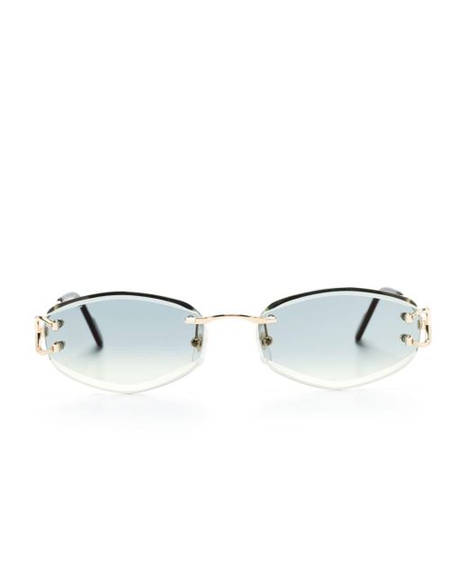Cartier Blue Frameless Rectangle-shape Sunglasses