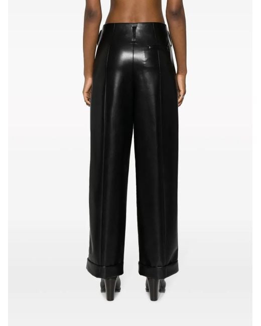 Pantalon En Cuir Artificiel À Coupe Droite Philosophy Di Lorenzo Serafini en coloris Black