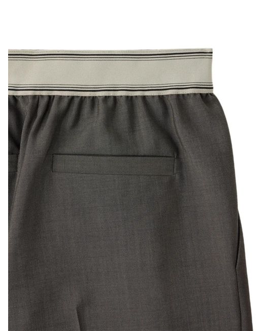 Versace Gray Wool-Mohair Pants
