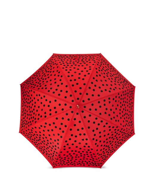 Moschino Red Patterned Umbrella