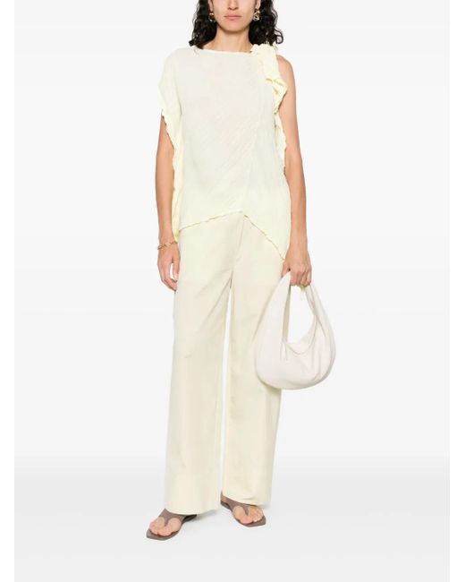 Totême  White Twisted-Seam Boxer Trousers