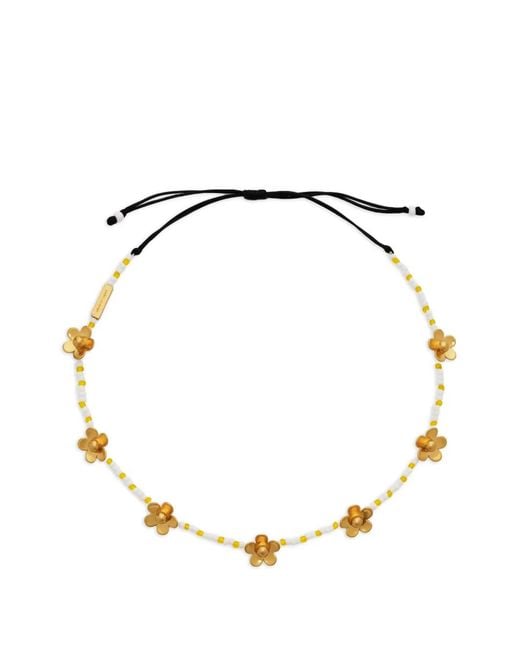 Marc Jacobs Metallic Daisy Beaded Necklace
