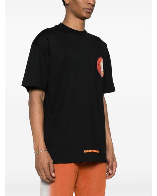 Camiseta con estampado gráfico MSGM de hombre de color Black
