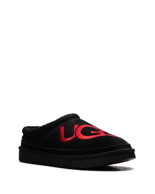 Ugg Black Tasman Logo /Samba" Slippers for men