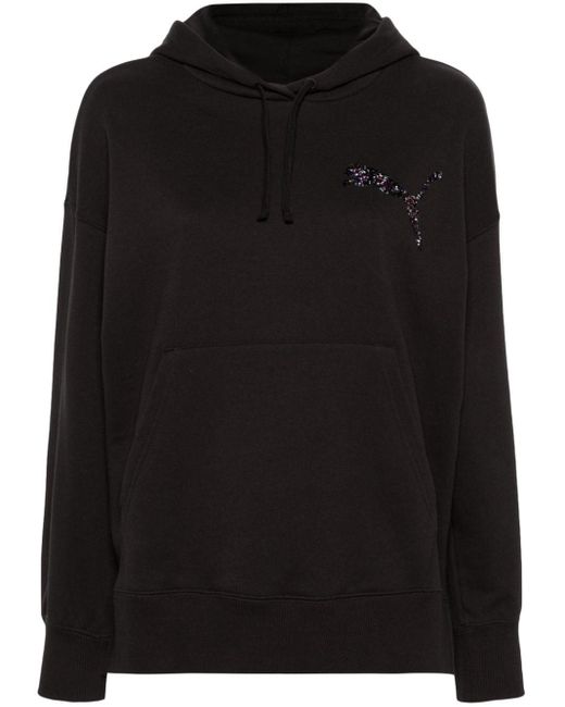 X Swarovski hoodie en coton PUMA en coloris Black