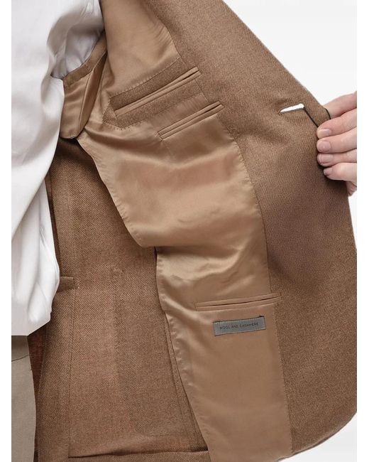 Corneliani Natural Peak-Lapel Blazer for men