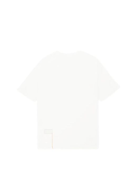 Fortela White Vermont Raglan-Sleeve Pocket T-Shirt for men