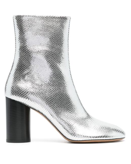 Isabel Marant White 90mm Leather Boots