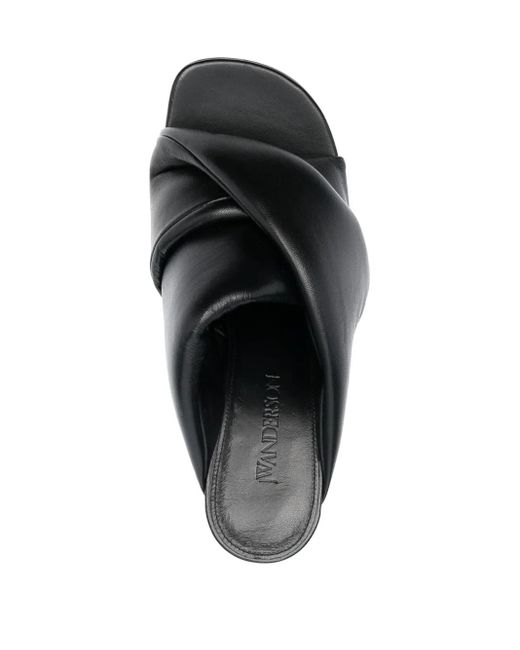 J.W. Anderson Black Chain Heel Sandals