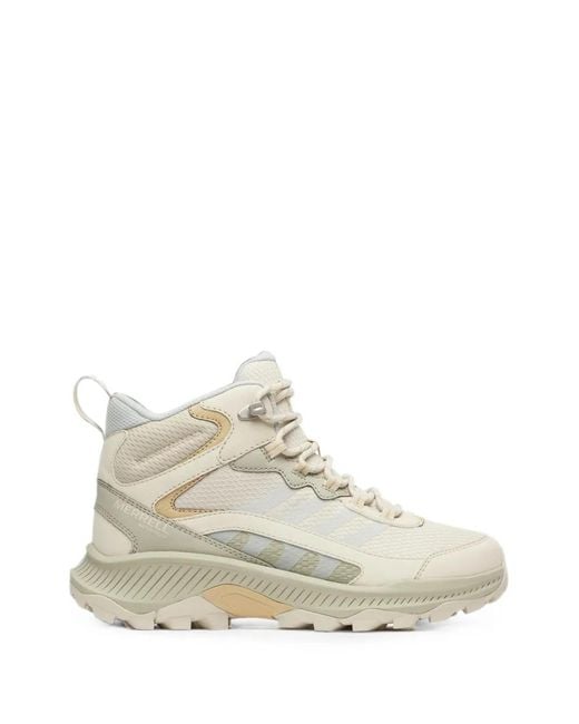 Merrell White Speed Strike 2 Waterproof Lace-Up Sneakers