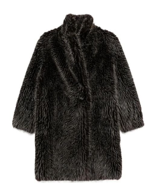 VALENTINI 1972 Black Funnel-Neck Coat