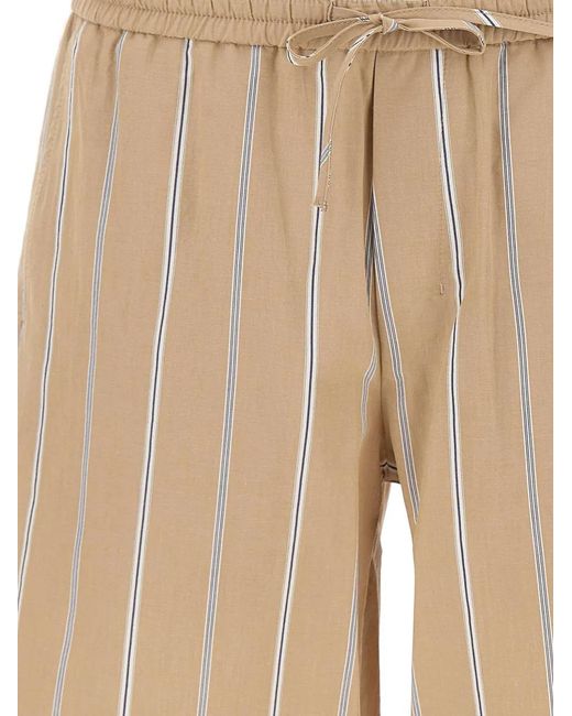 Paolo Pecora Natural Striped Deck Shorts for men