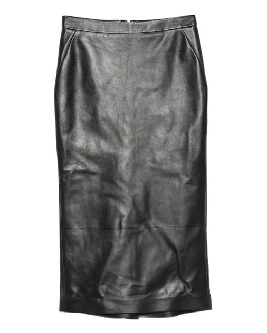 Givenchy Leren Kokerrok in het Gray