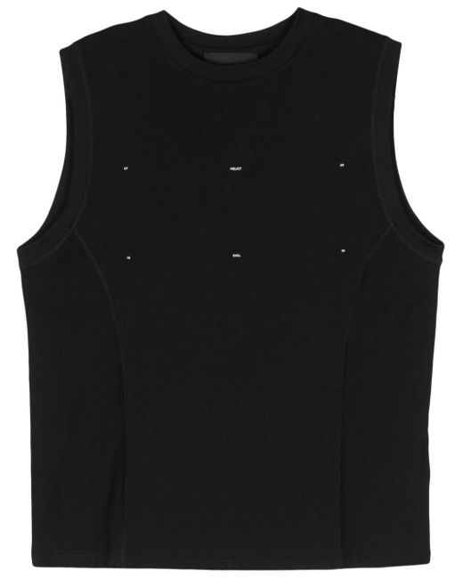 Logo-print sleeveless T-shirt di HELIOT EMIL in Black da Uomo