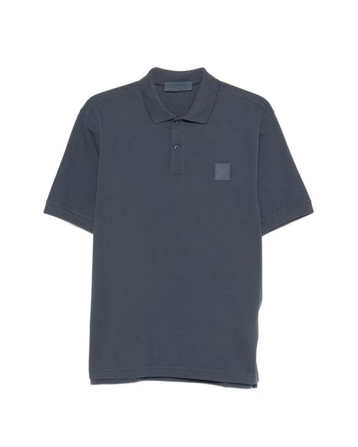 Stone Island Blue Ghost Logo-Patch Polo Shirt for men